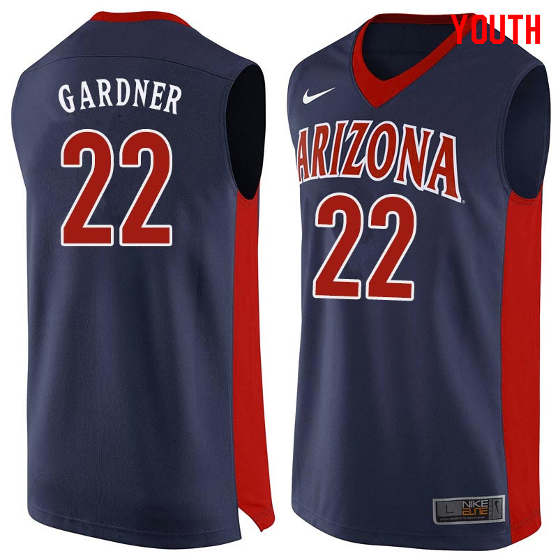 Youth Arizona Wildcats #22 Jason Gardner College Basketball Jerseys Sale-Navy